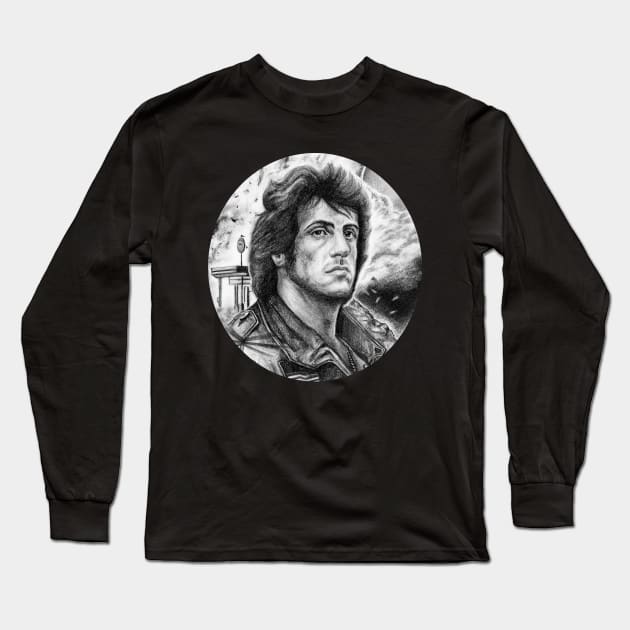 First Blood Long Sleeve T-Shirt by Stephen Campanella